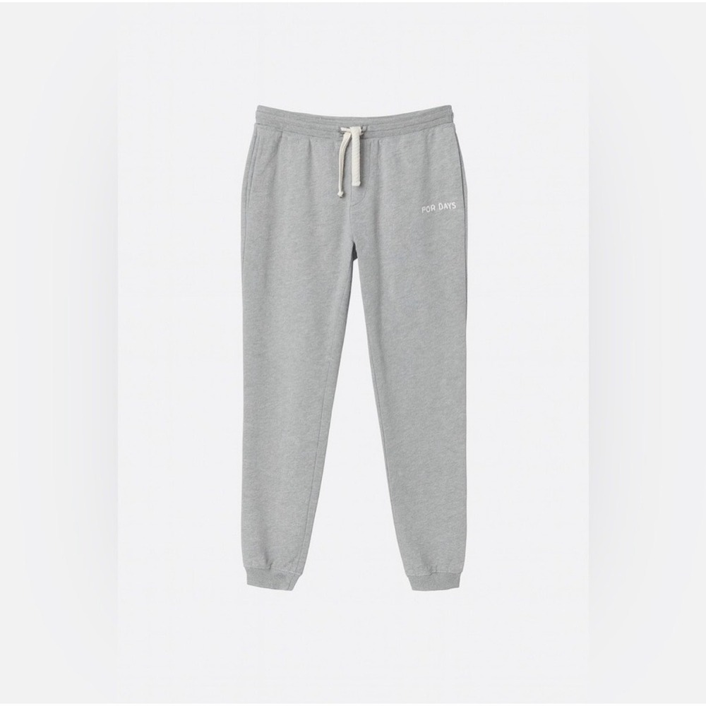 For Days Gray Jogger Sweatpants XL Men's Cotton Fleece Lounge Minimalist